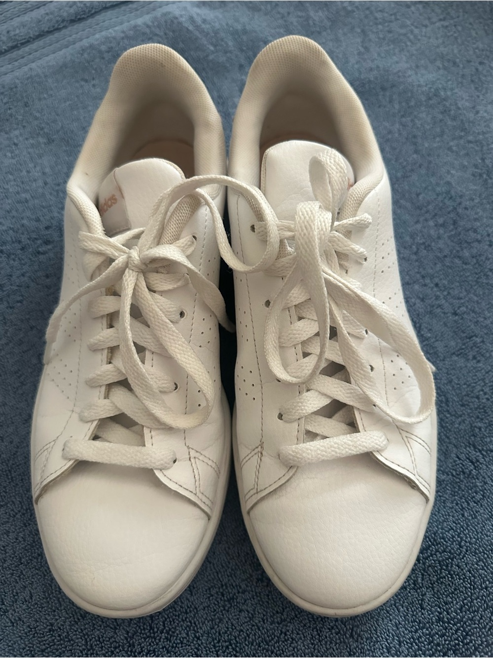 adidas Women’s White Leather Lace-Up Sneakers